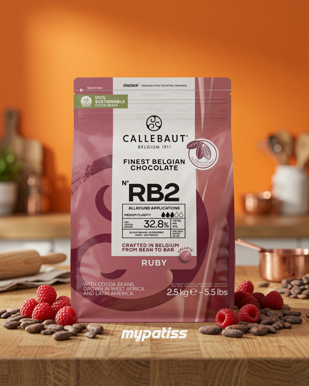 Callebaut RUBY CHOCOLAT DE COUVERTURE 2.5 KG