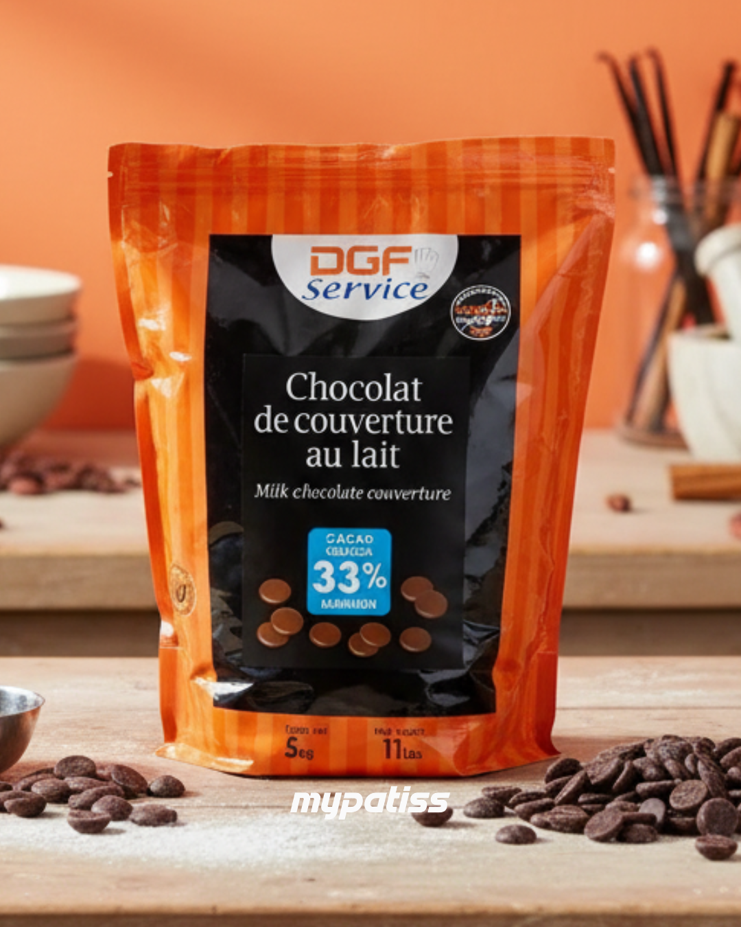 CHOCOLAT DE COUVERTURE AU LAIT 33% 5KG