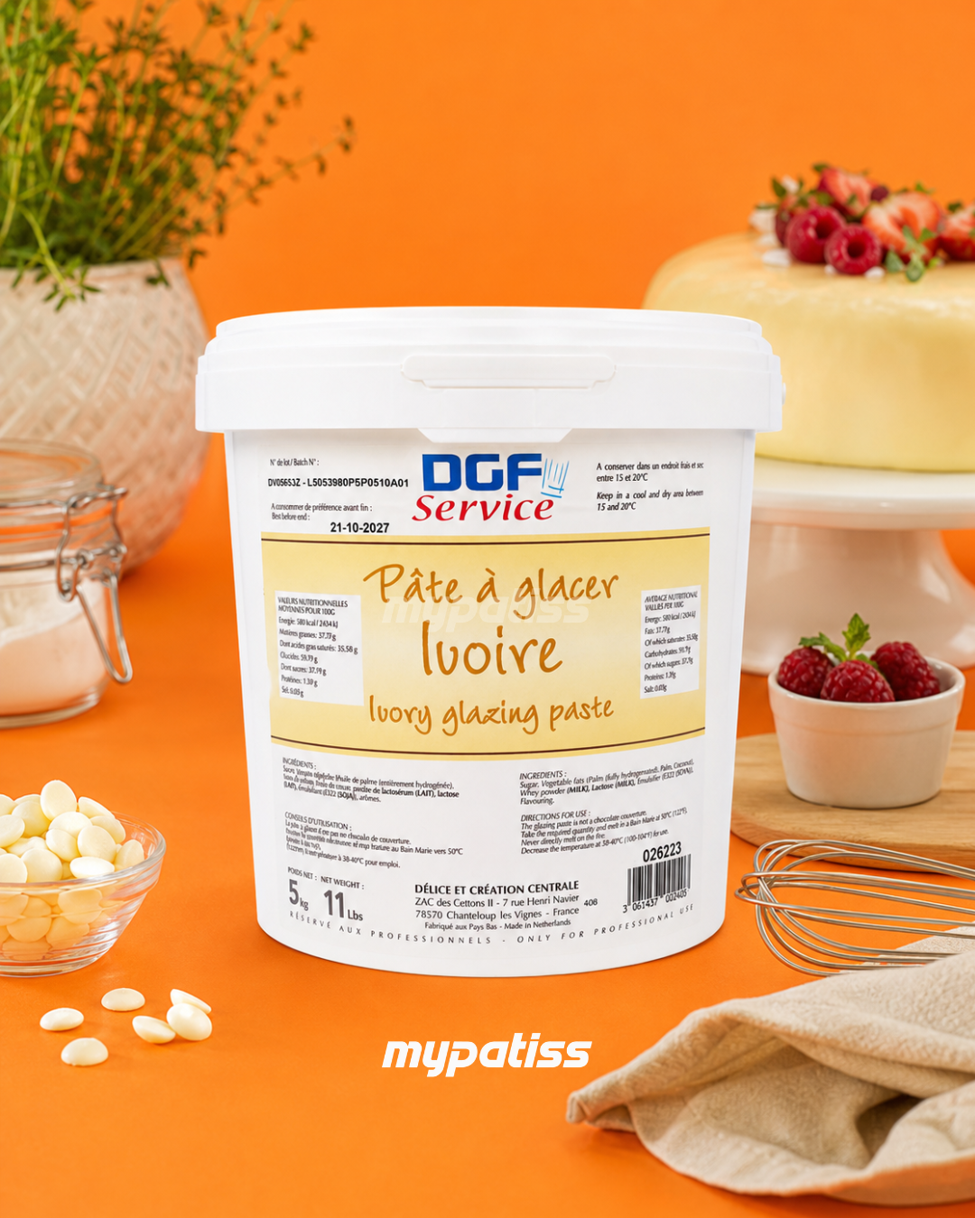 Pate a glacer DGF Ivoire 5kg