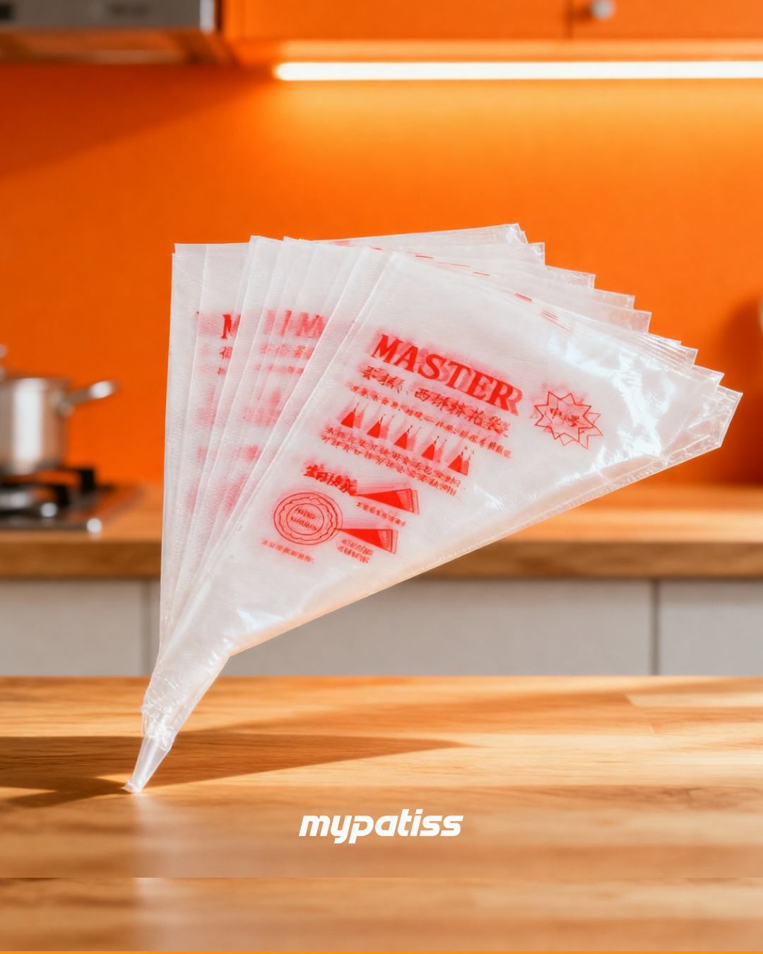 100 Pcs Poches à Douille Jetable en Plastique
