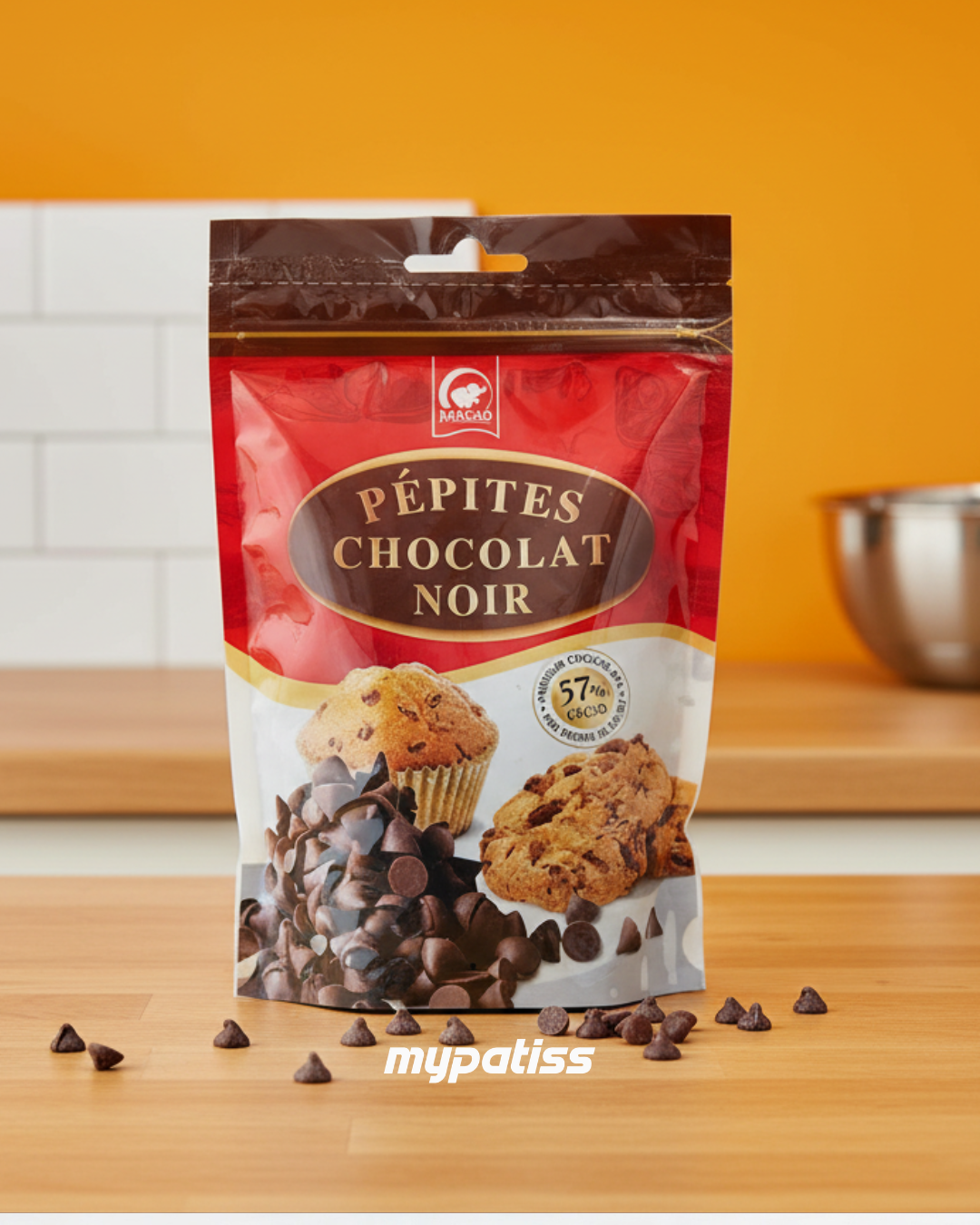 Pépites Chocolat Noir 57% Macao 250g