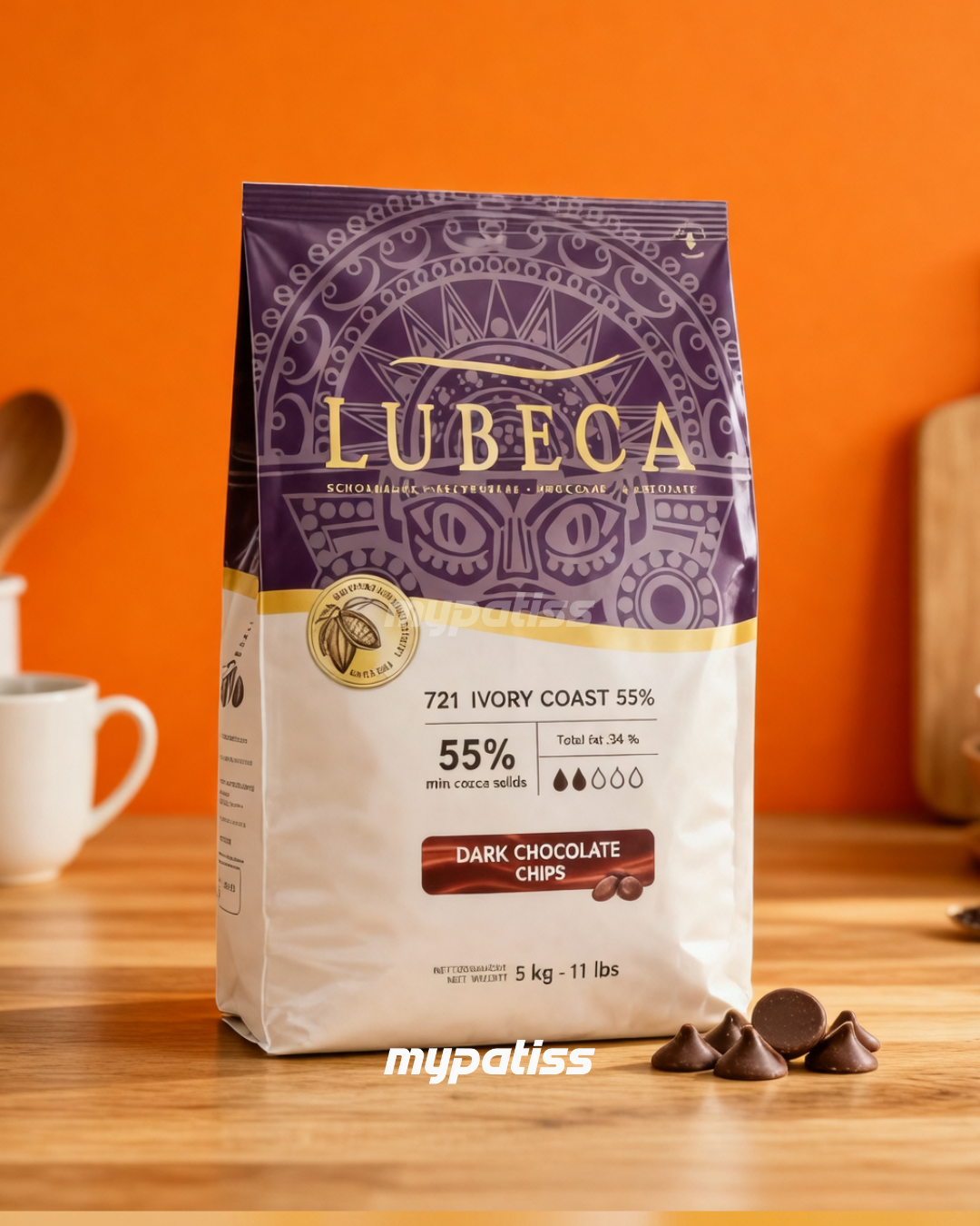 Chocolat noir  55 % Lubeca 5 kg