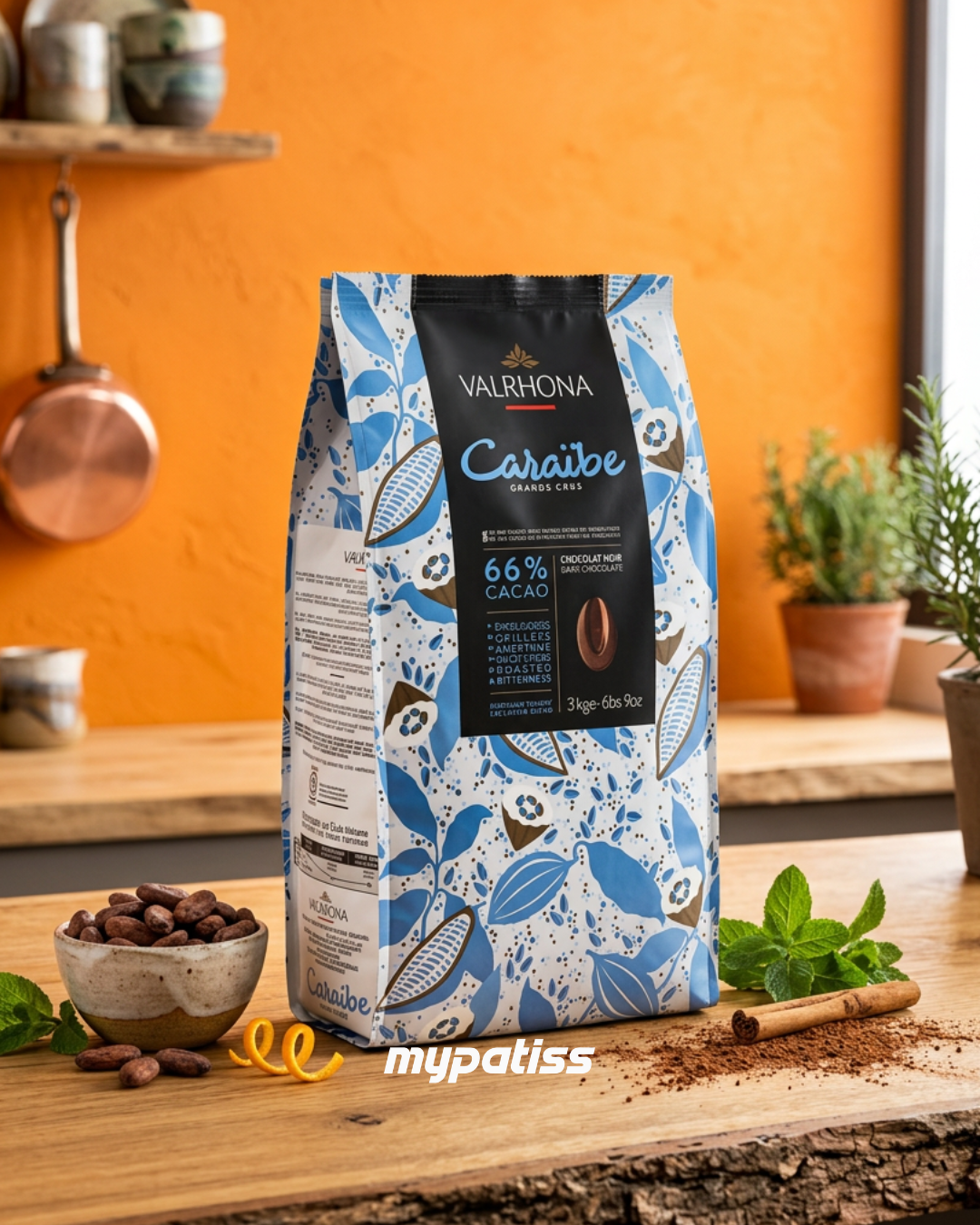 Chocolat noir Caraïbe 66% Valrhona