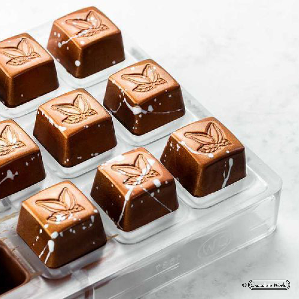 Moule à chocolat tampon cacao carré CW1637 - Chocolate World – Image 5