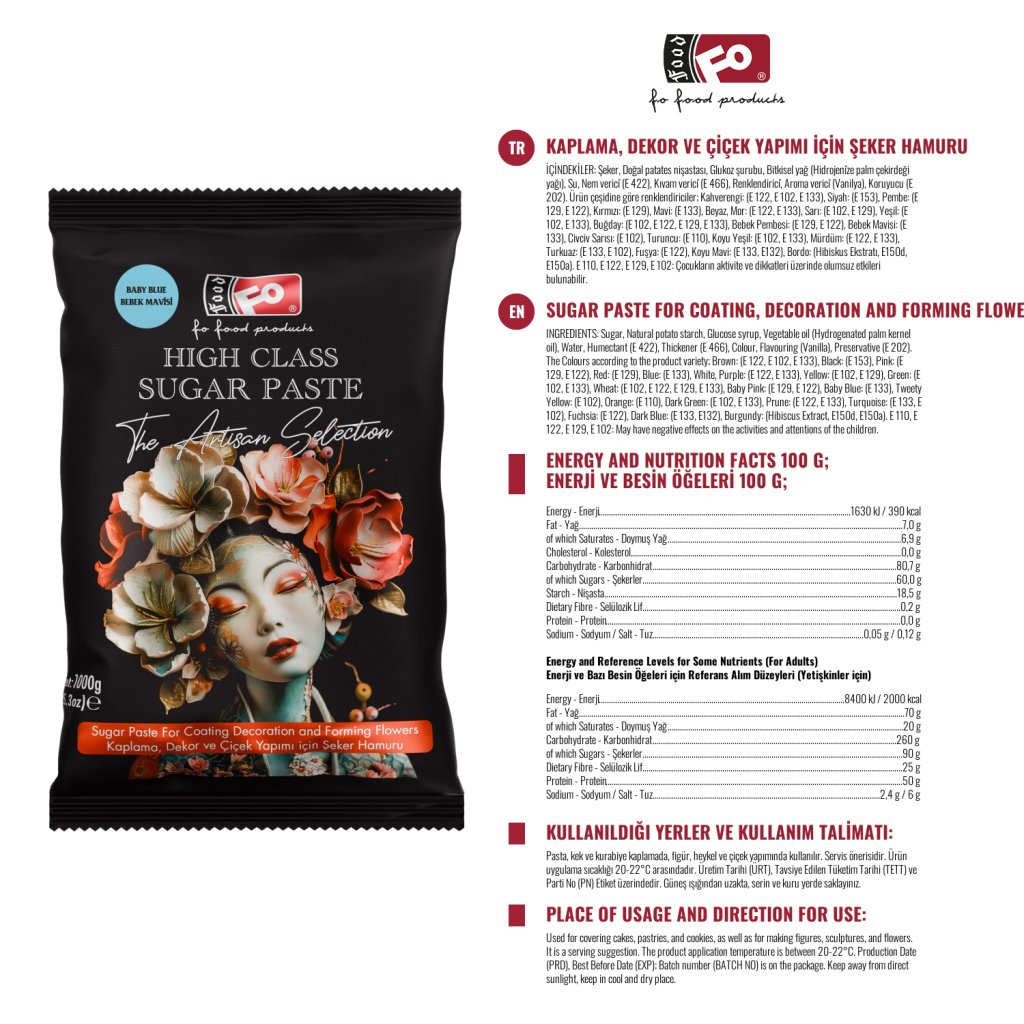 Pâte à sucre 1kg Fodekor – Image 3