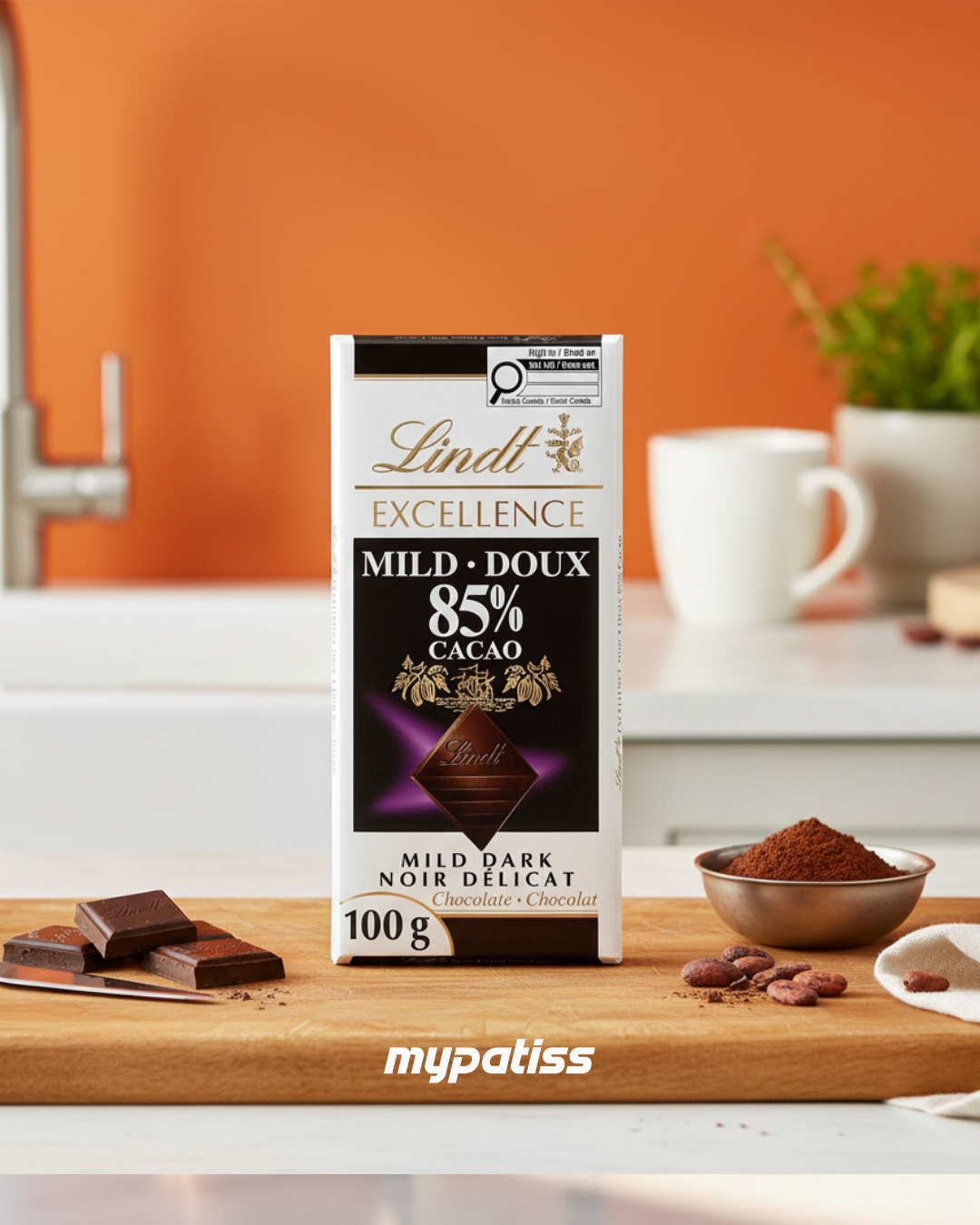 Barre de chocolat noir à 85 % de cacao EXCELLENCE de Lindt, 100 g