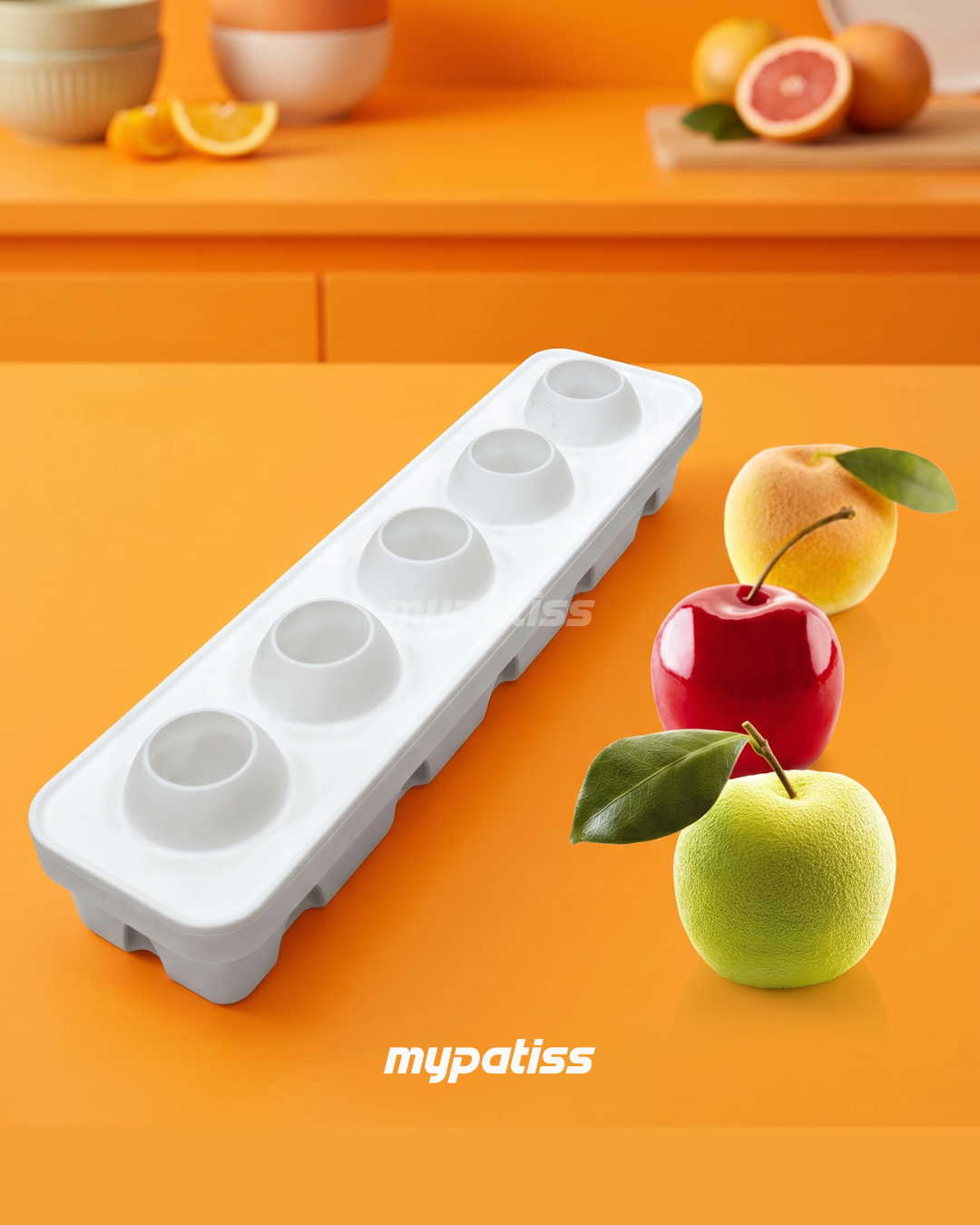 Moule silicone Mela, ciliegia et pesca - Silikomart