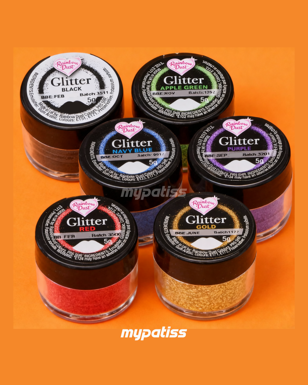 Glitter Cake Decoration Sparkle Colours - Rainbow Dust