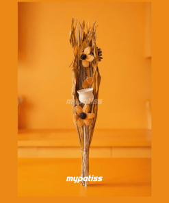 Orange et beige – Bouquet Nature Chaleureuse - Marone