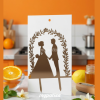 Cake Topper en Acrylique Doré - Mariage