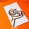 Cake Topper en Acrylique Doré - Alf mabrouk