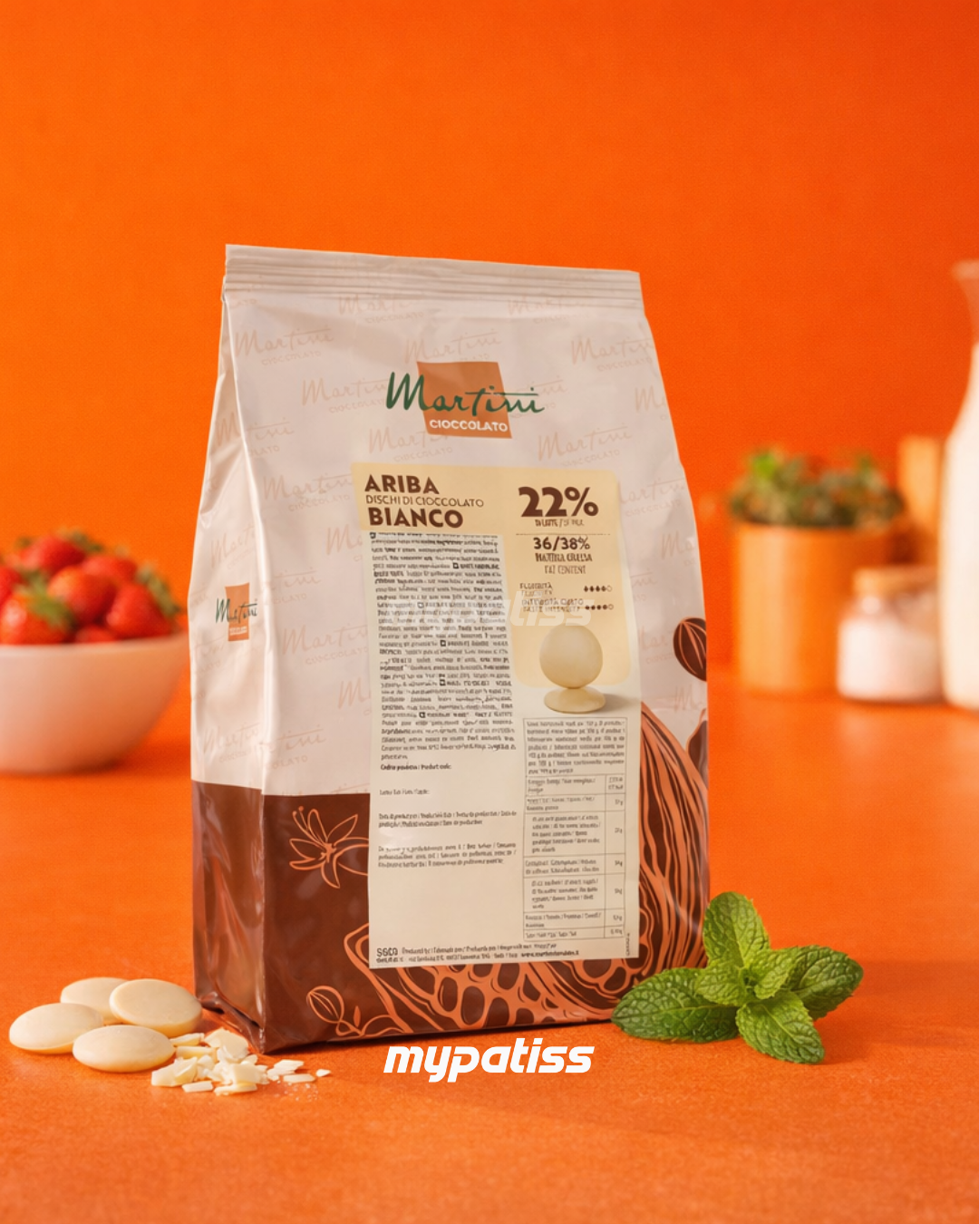 Chocolat blanc 22% Ariba 5kg - Martini