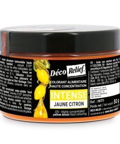 Colorant Alimentaire Hydrosoluble Intense en Poudre - Jaune Citron - 50g - Deco Relief