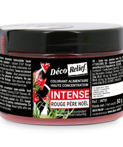 Colorant Alimentaire Hydrosoluble Intense en Poudre - Rouge Père Noël - 50g - Deco Relief